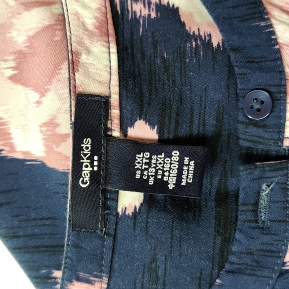 𝅺GAP Kids Big Girls Elysian Blue Dress Size XXL Elastic Waist and Pockets - Picture 8 of 11